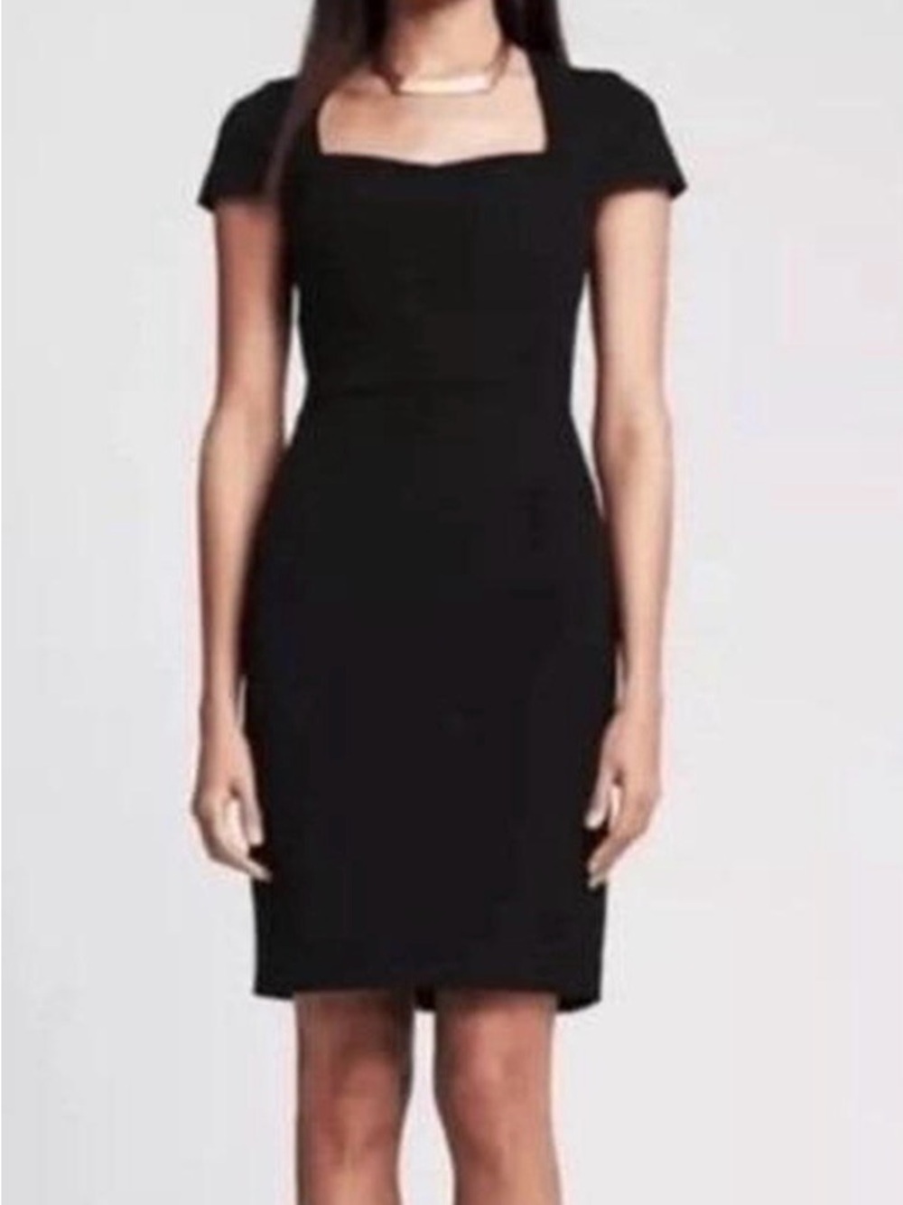 Banana Republic Black Square-Neck Dress